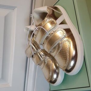Baby Toddler MIA Girl Lil JEENA Gold Metallic Sneakers Size 8 and 9 NWT
